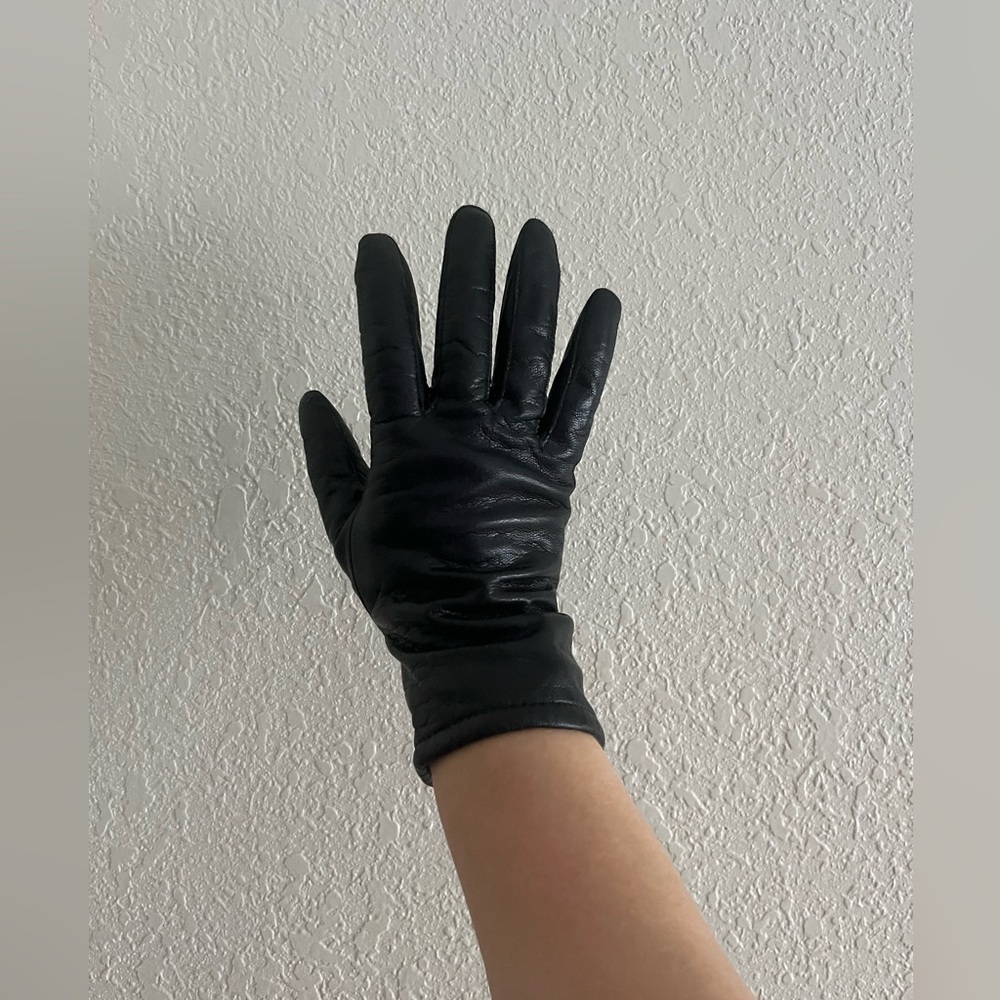 Black leather gloves - Picture 5 of 5